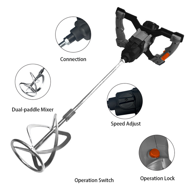 Trapano elettrico per betoniera elettrico professionale senza spazzole per miscelatore di vernice