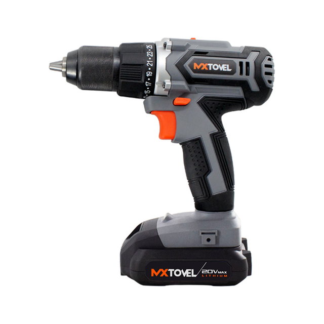 Trapano cordless portatile elettrico ricaricabile a varie velocità da 20 V con luce LED